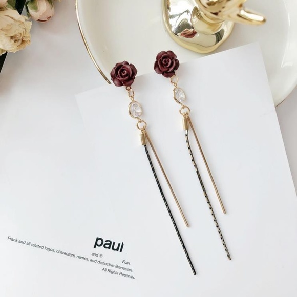 NEW FLORENCE Rose Flower Handmade Earrings 53 - Picture 3 of 8